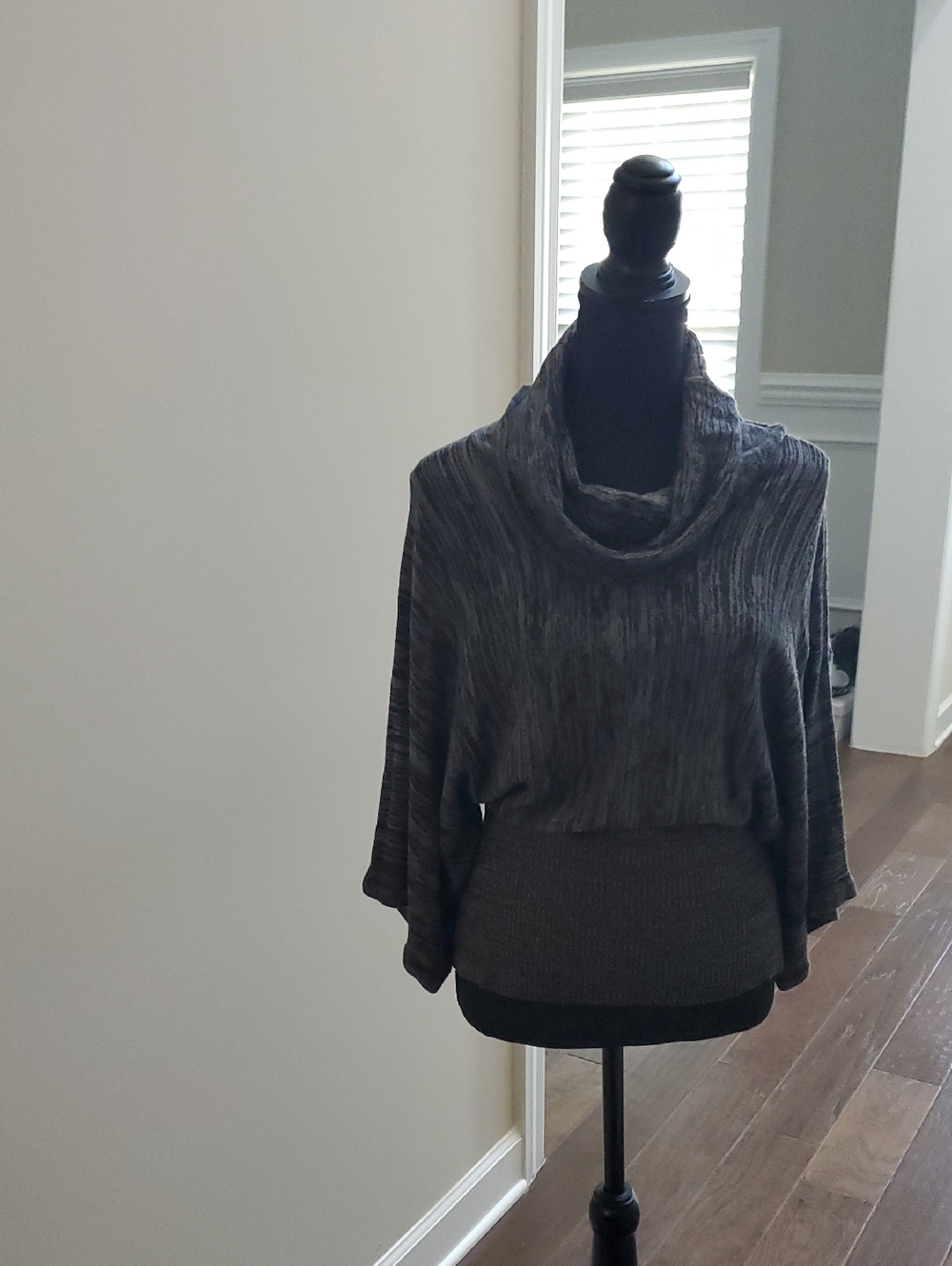 Gray Cowl Neck Women's Sweater